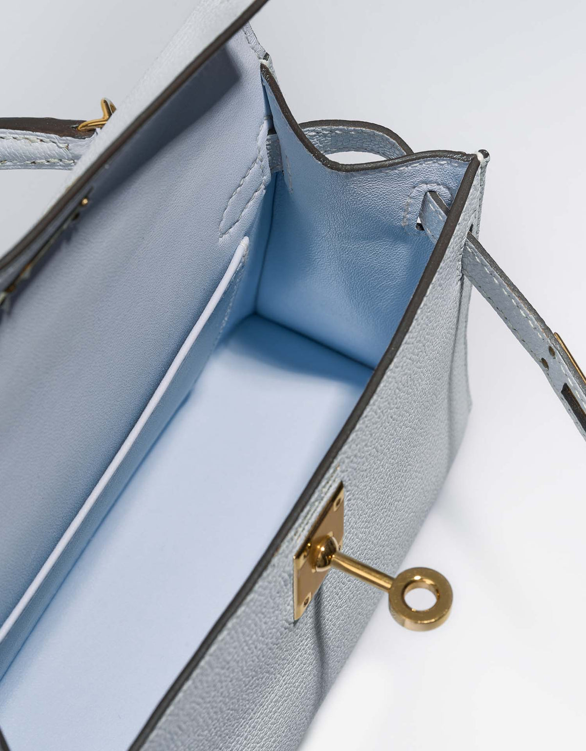 Kelly Mini Chèvre Mysore Bleu Brume