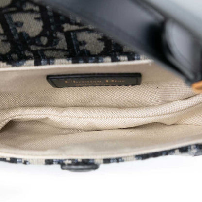 Saddle Mini Canvas Blue/White