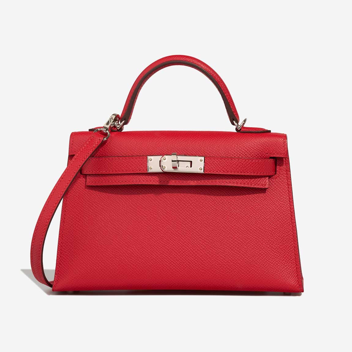 Kelly mini Epsom rouge radieux