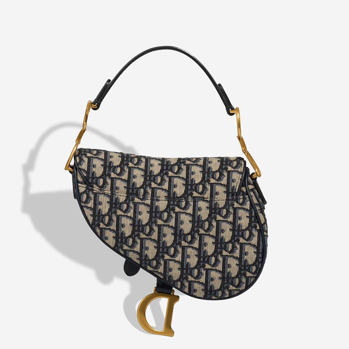 Saddle mini Oblique Jacquard Blue