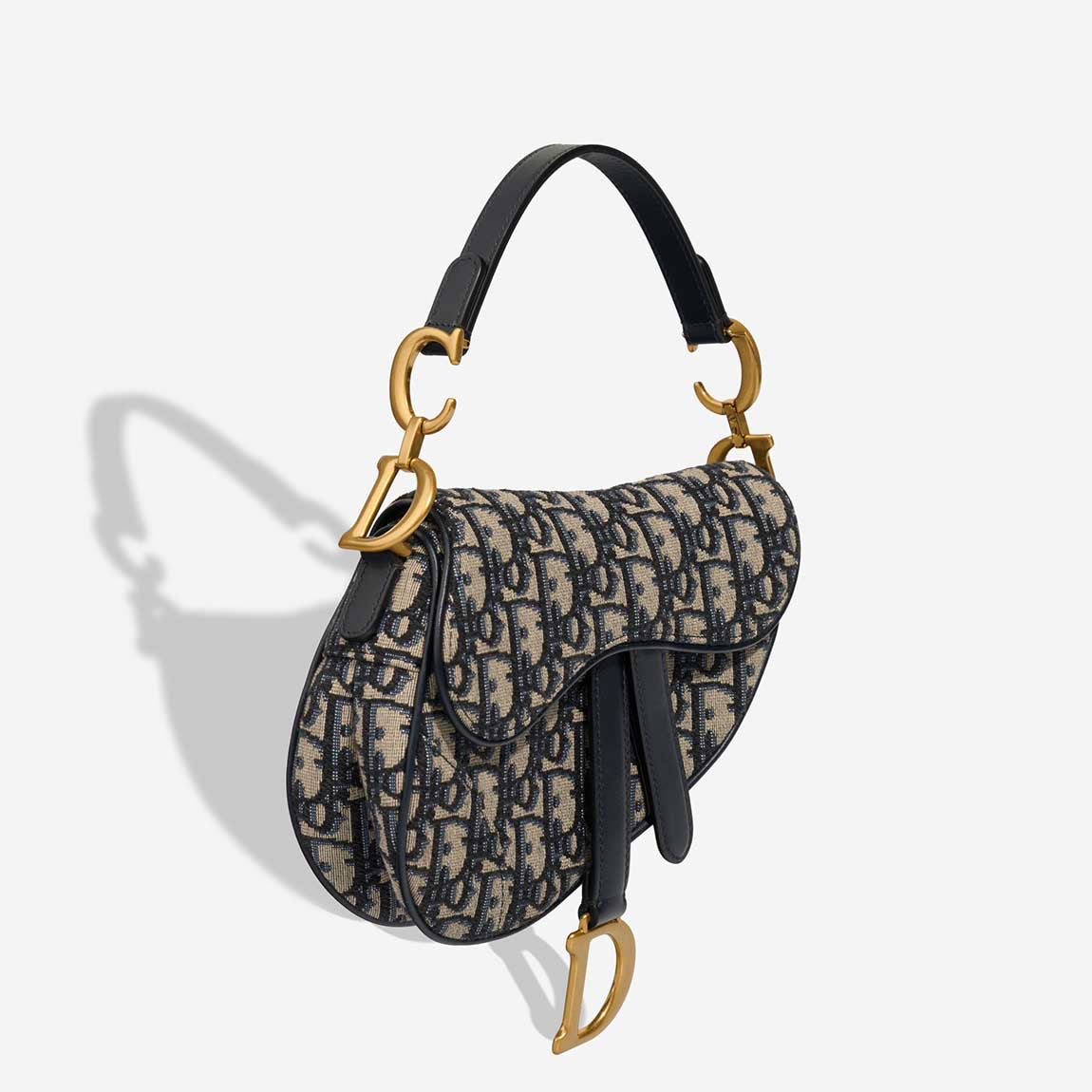 Saddle mini Oblique Jacquard Blue