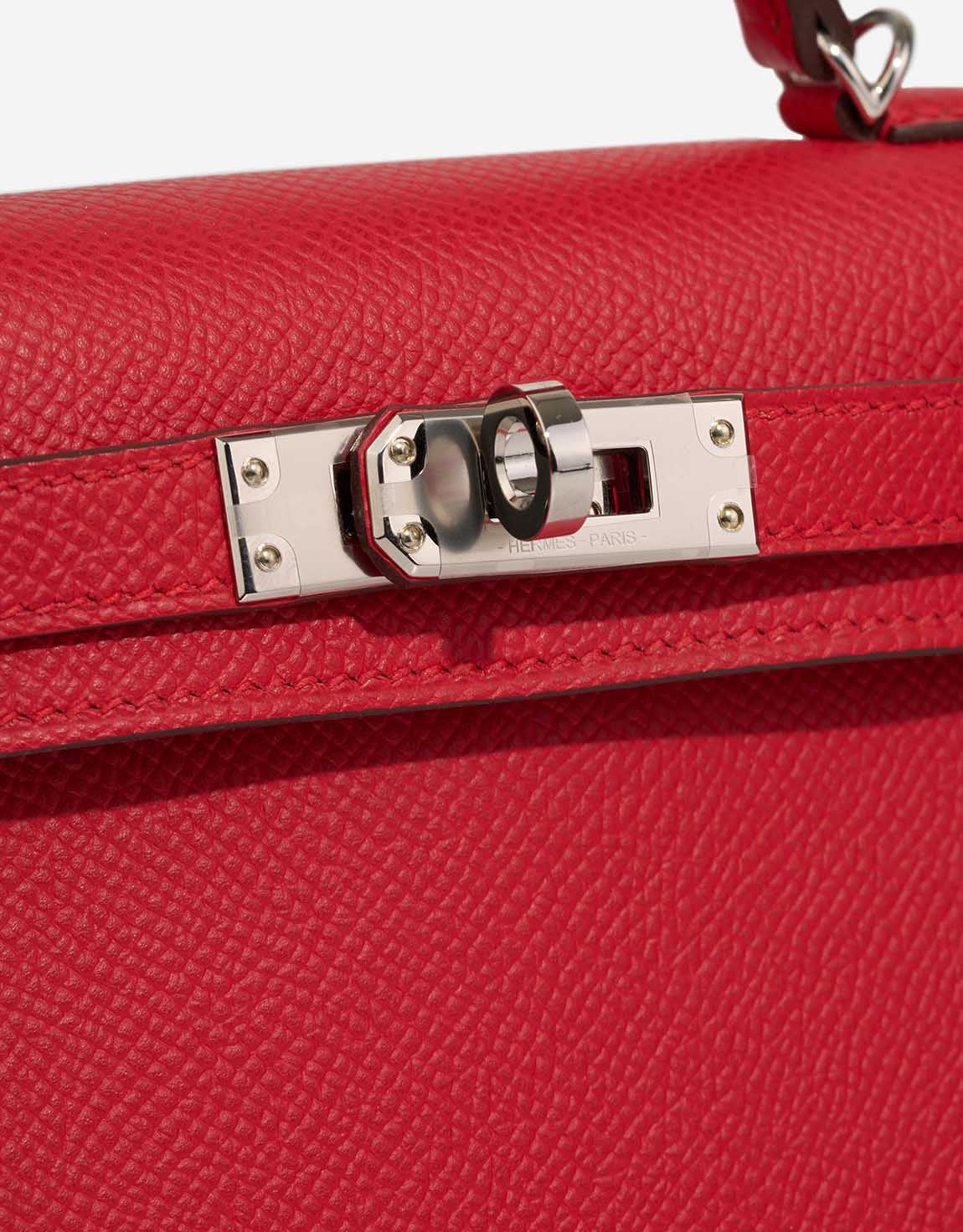 Kelly mini Epsom rouge radieux