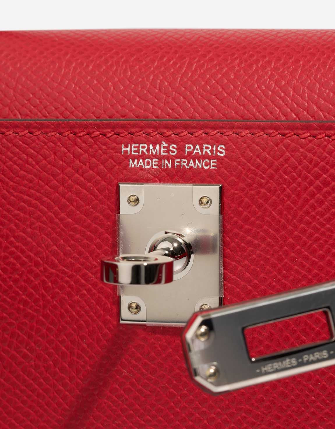 Kelly mini Epsom rouge radieux