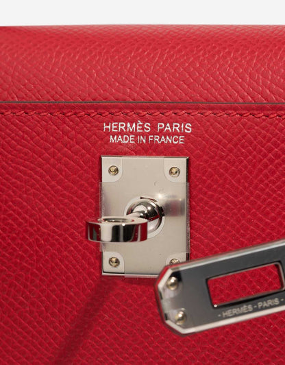 Kelly mini Epsom rouge radieux