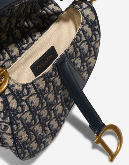 Saddle mini Oblique Jacquard Blue