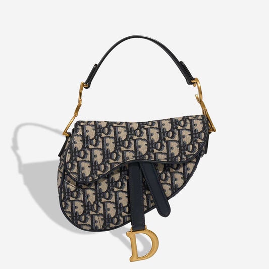Saddle mini Oblique Jacquard Blue