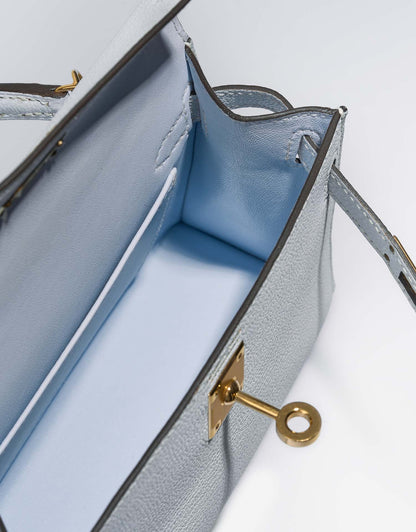 Kelly Mini Chèvre Mysore Bleu Brume