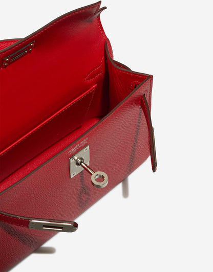 Kelly mini Epsom rouge radieux