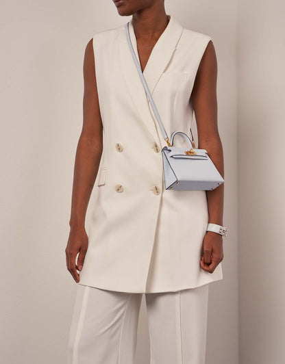 Kelly Mini Chèvre Mysore Bleu Brume